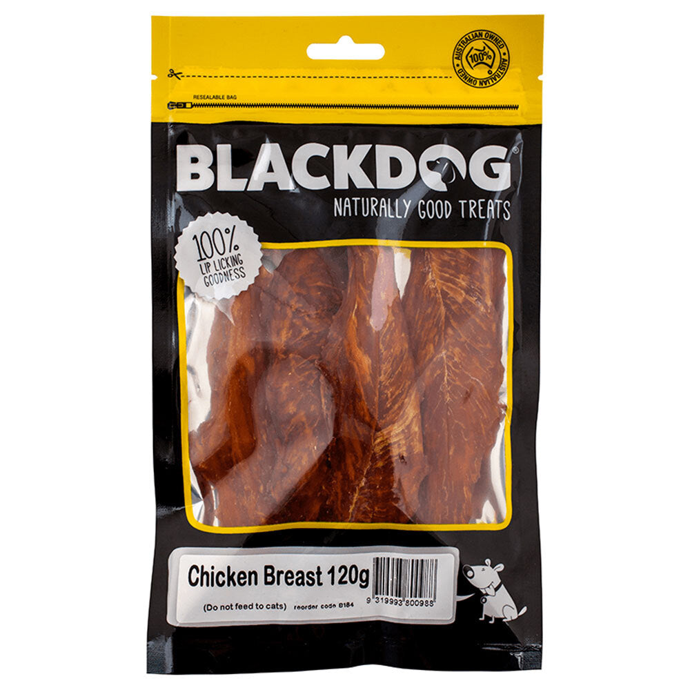 Blackdog Naturally Good Pet/Dog Chicken Breast Fillets Healthy Treats/Food — 120g