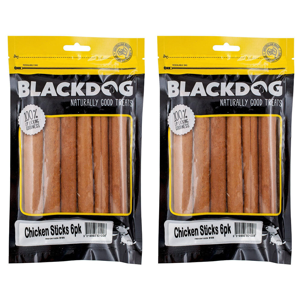 Blackdog 6PK Blackdog Naturally Good Pet/Dog Chicken Sticks Healthy Treats/Reward/Food (2 Pack)