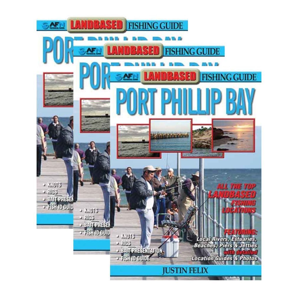 Afn Landbased Guide to Port Phillip Fishing Guide Book 64-Pages 21x15cm (3 Pack)