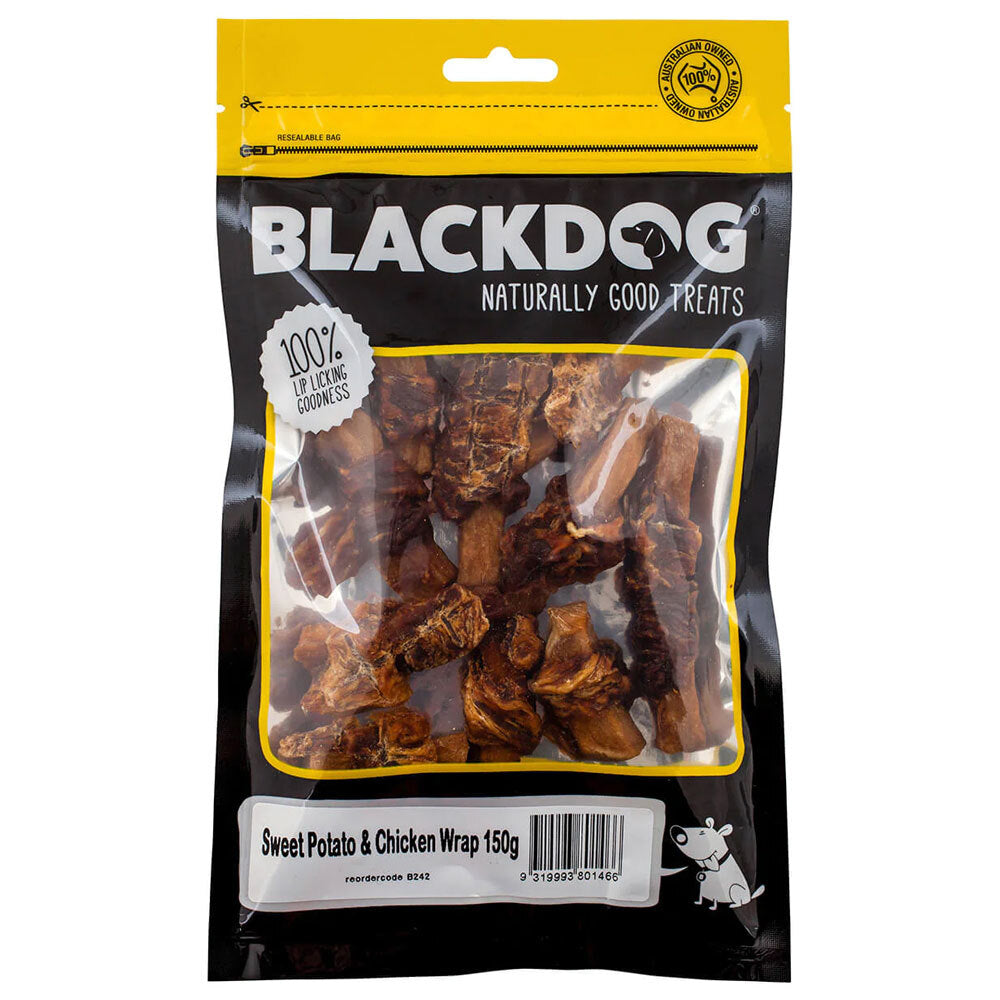 Blackdog 150g Sweet Potato & Chicken Wrap Pet/Dog Treat/Snacks/Food/Reward