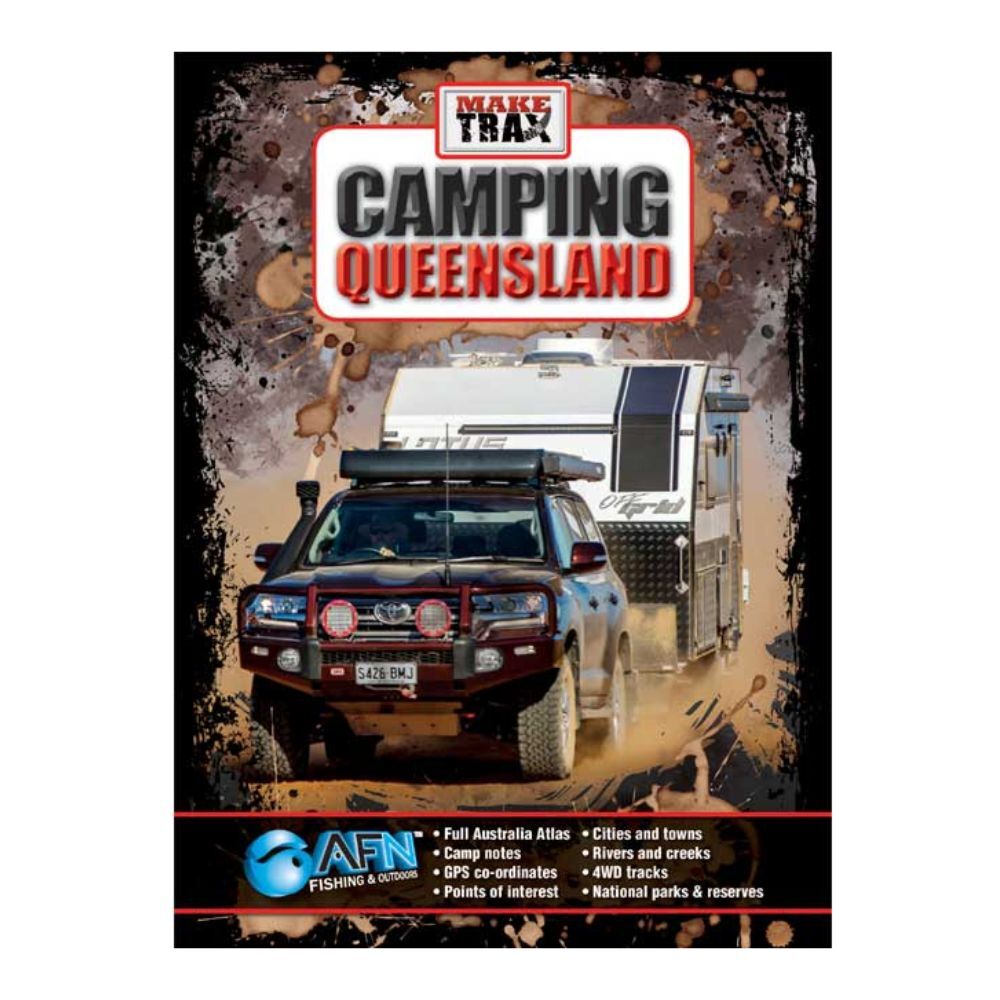 Make Trax Camping Queensland 68-Pages Travel/Camping Giude Book 26.5x19.5cm