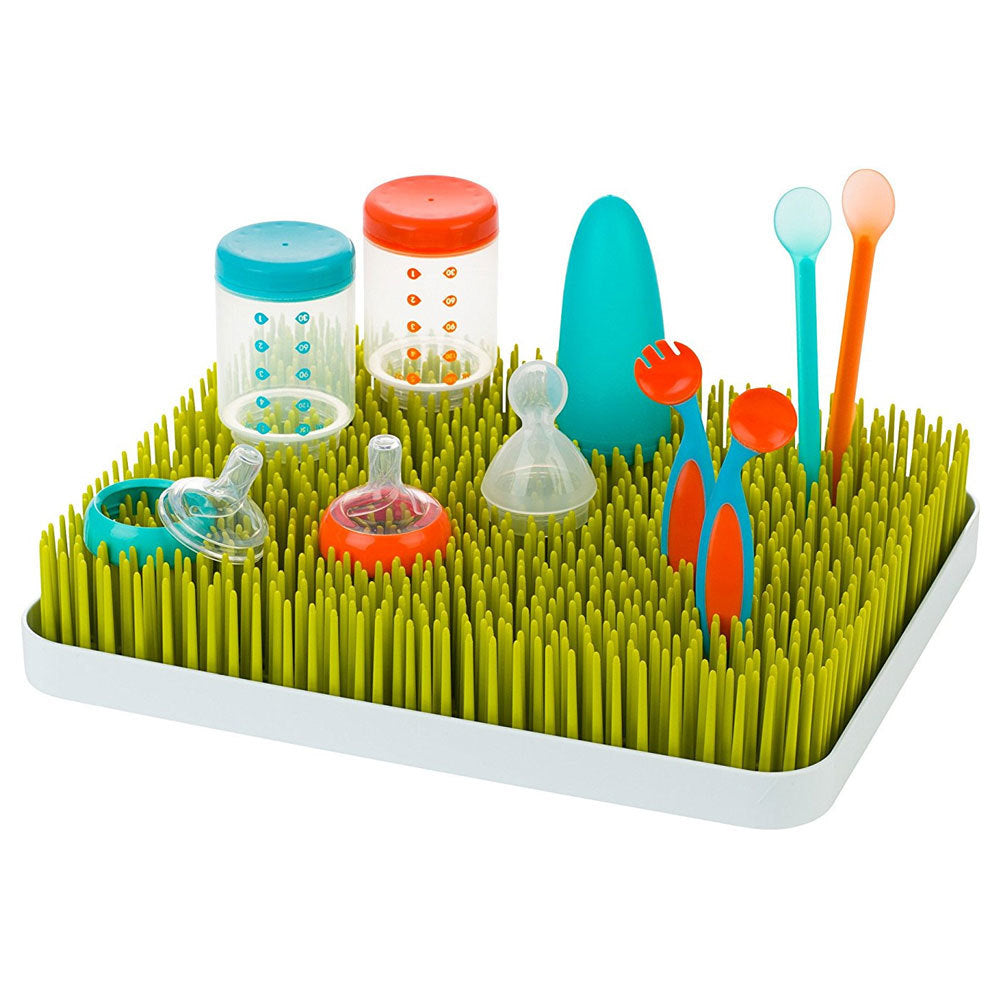Boon Lawn Countertop Drying Rack/Holder/Dryer Baby Bottle/Utensils Green/White — image 2