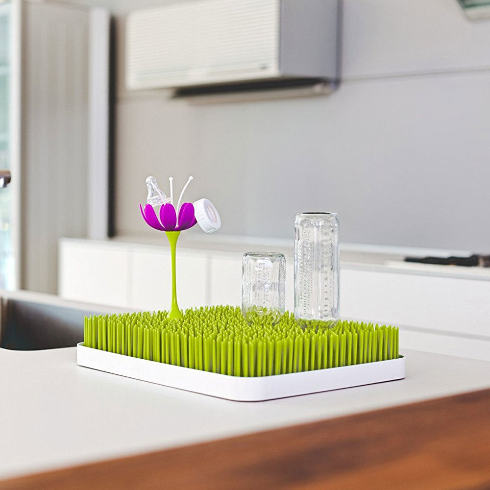 Boon Lawn Countertop Drying Rack/Holder/Dryer Baby Bottle/Utensils Green/White — image 6