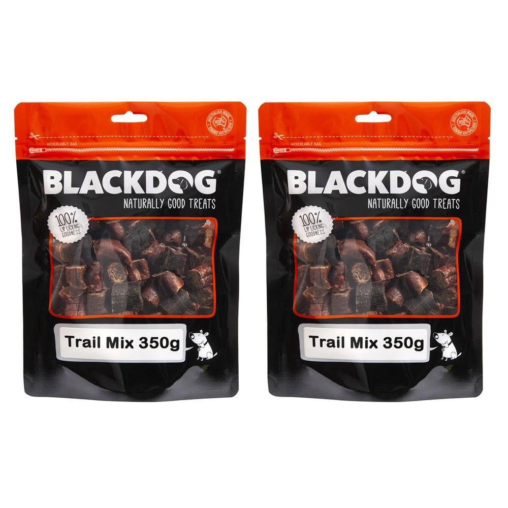 Blackdog Trail Mix Bag Beef/Chicken/Kangaroo Low-Salt 350g Dog/Pet Treat (2 Pack)