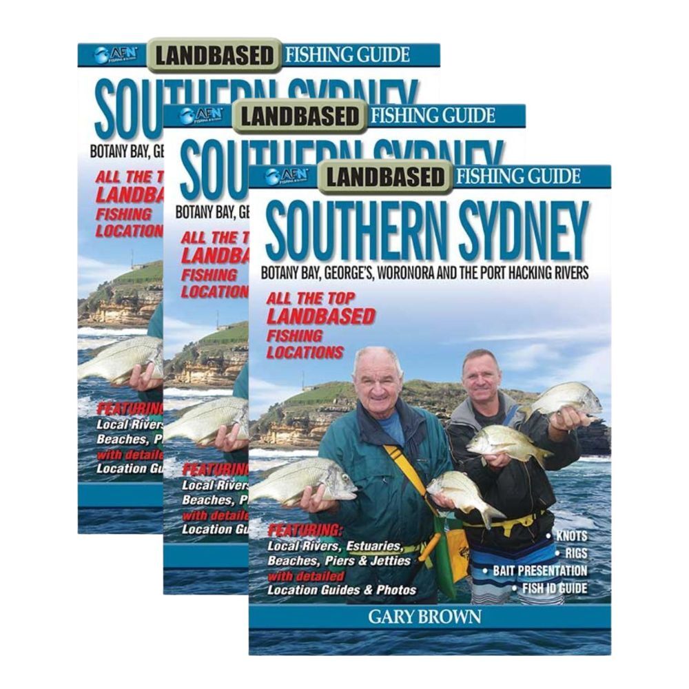 Afn Landbased Guide to Southern Sydney Fishing Guide Book 80-Pages 21x15cm (3 Pack)