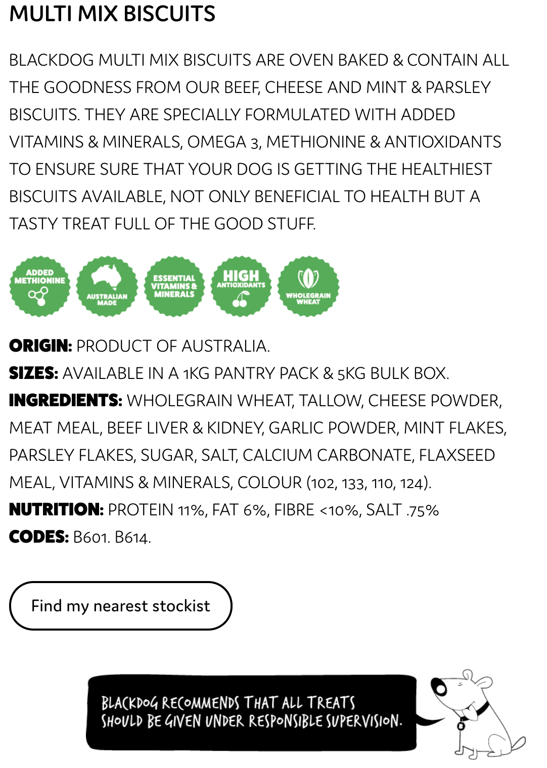 Blackdog 1kg Naturally Good Pet/Dog Premium Multi Mix Biscuits Healthy Treats (2 Pack) — image 3