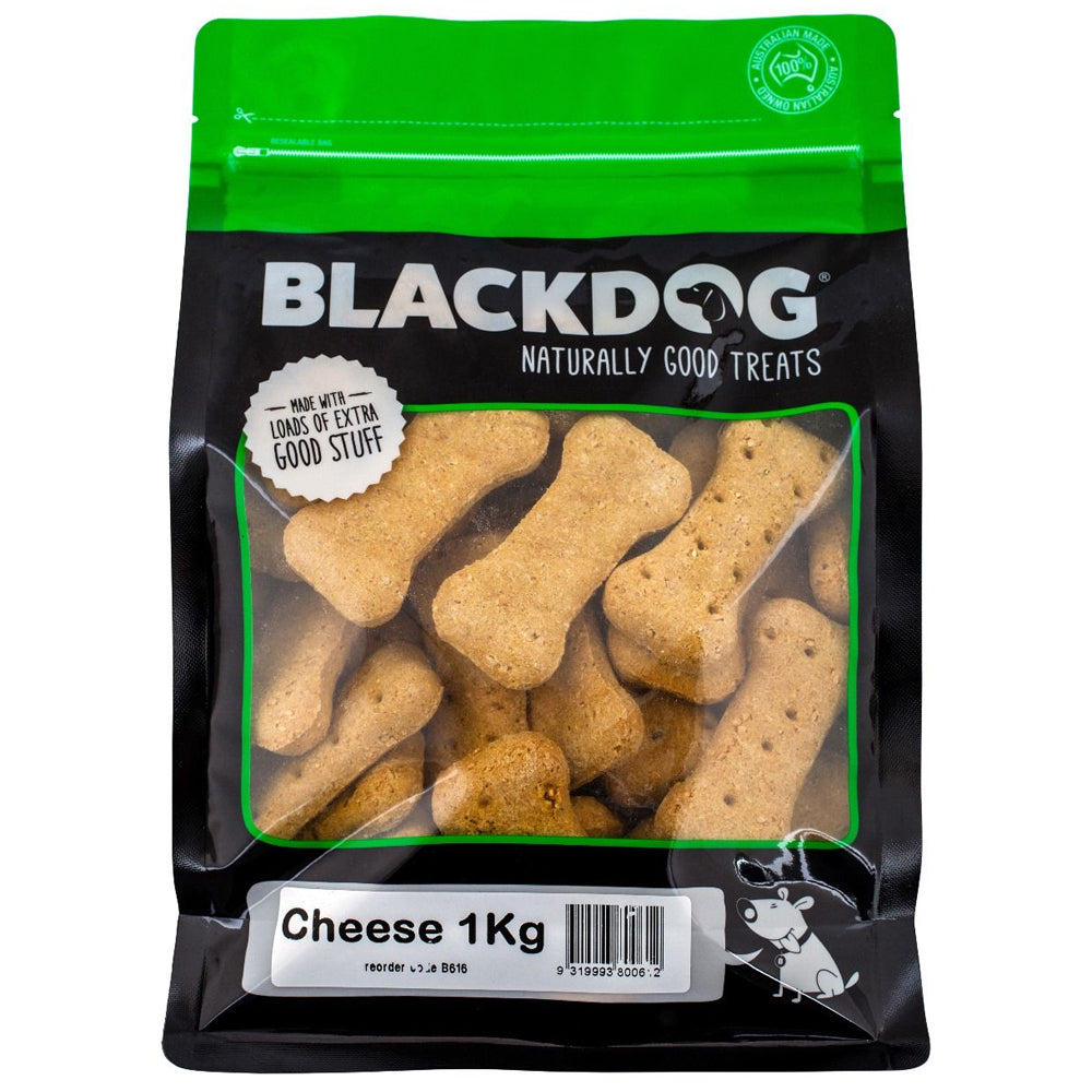 Blackdog Premium Cheese Biscuits Healthy Dog/Pet Treat/Food Bag 1kg Wholegrain