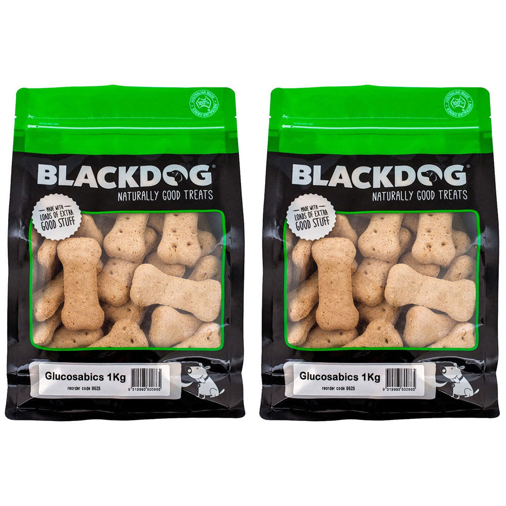 Blackdog 1kg Premium Dog Biscuits Puppy Pet Healthy Food Treats Glucosabic (2 Pieces)