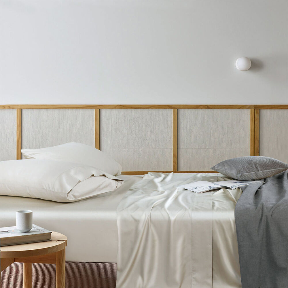 Bianca Sand w/ 2xPillowcases Rosebank 500TC Soft Mega Queen Size Bed Sheet Set — image 5