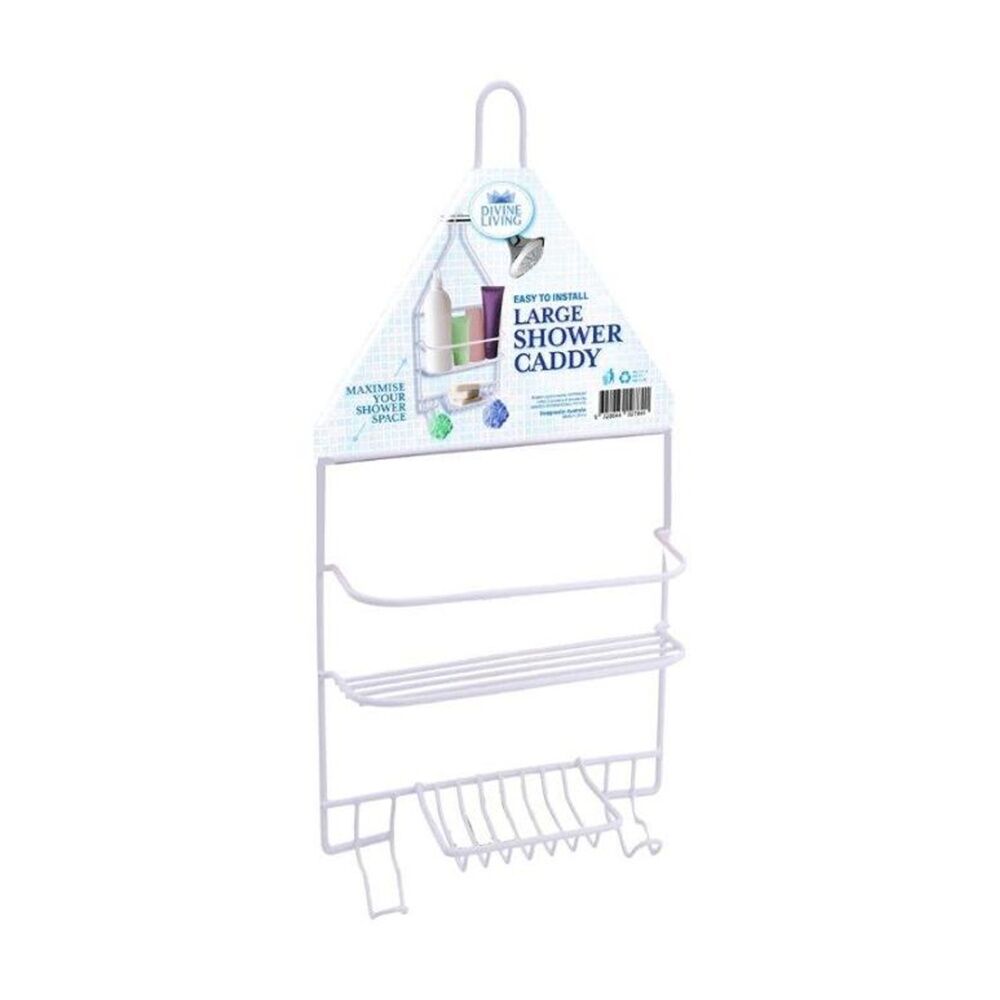 Divine Living 25x43cm Shower Caddy Wire Large Bathroom Storage Organiser