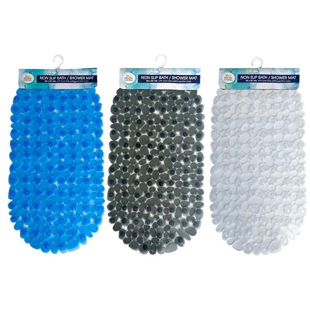 Divine Living Non Slip Bath/Shower Mat w/Suction Cups 34x67cm Assorted (4 Pack) — image 3