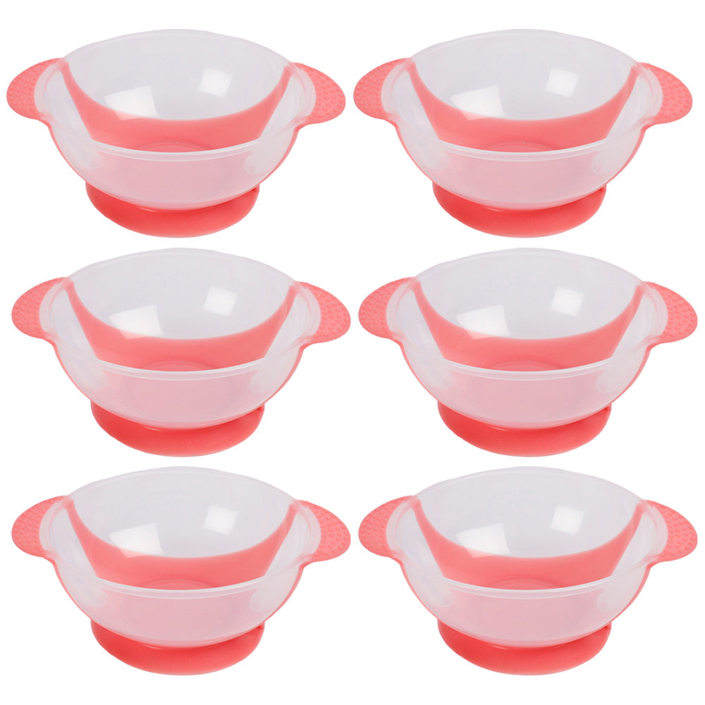 Cuddle Bug Baby/Toddler Feeding Suction Training Bowl Set 13x9cm Blue/Pink (6 Pack)