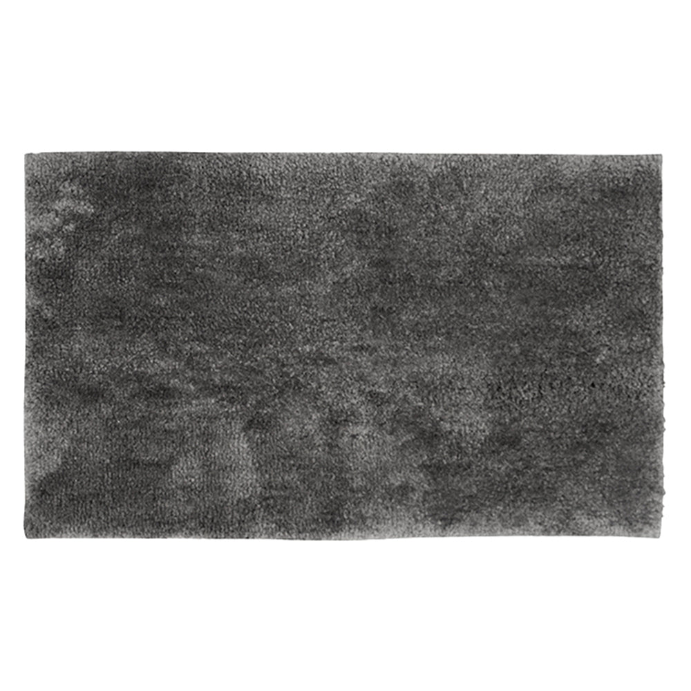 Bambury Ultra soft Microplush Giant Bath Mat 60 x 100cm Pewter Woven Raised Pile