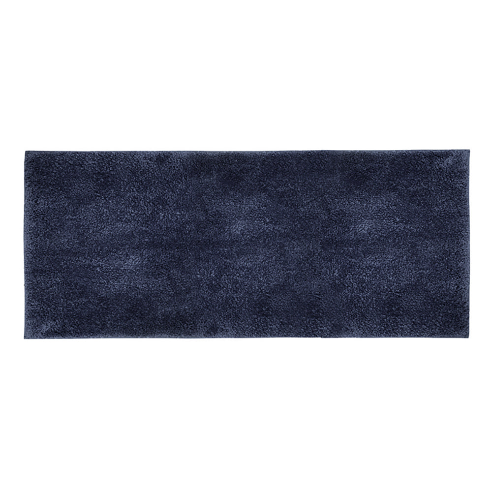 Bambury Ultra soft Microplush Bath Runner 50 x 140cm Navy Woven Raised Pile
