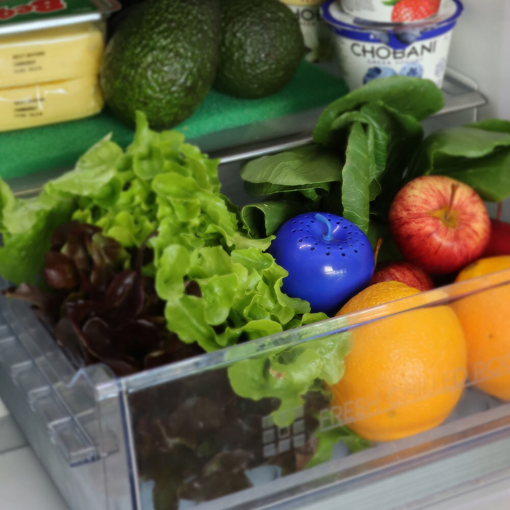 Bluapple Fresh Produce Fruit/Vegetable Saver w/ Activated Carbon Refill Kit (2 Pack) — image 3