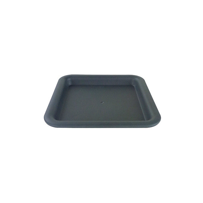 Homeleisure Balconia Square Indoor/Outdoor Plant Saucer For 25cm Pot Charcoal