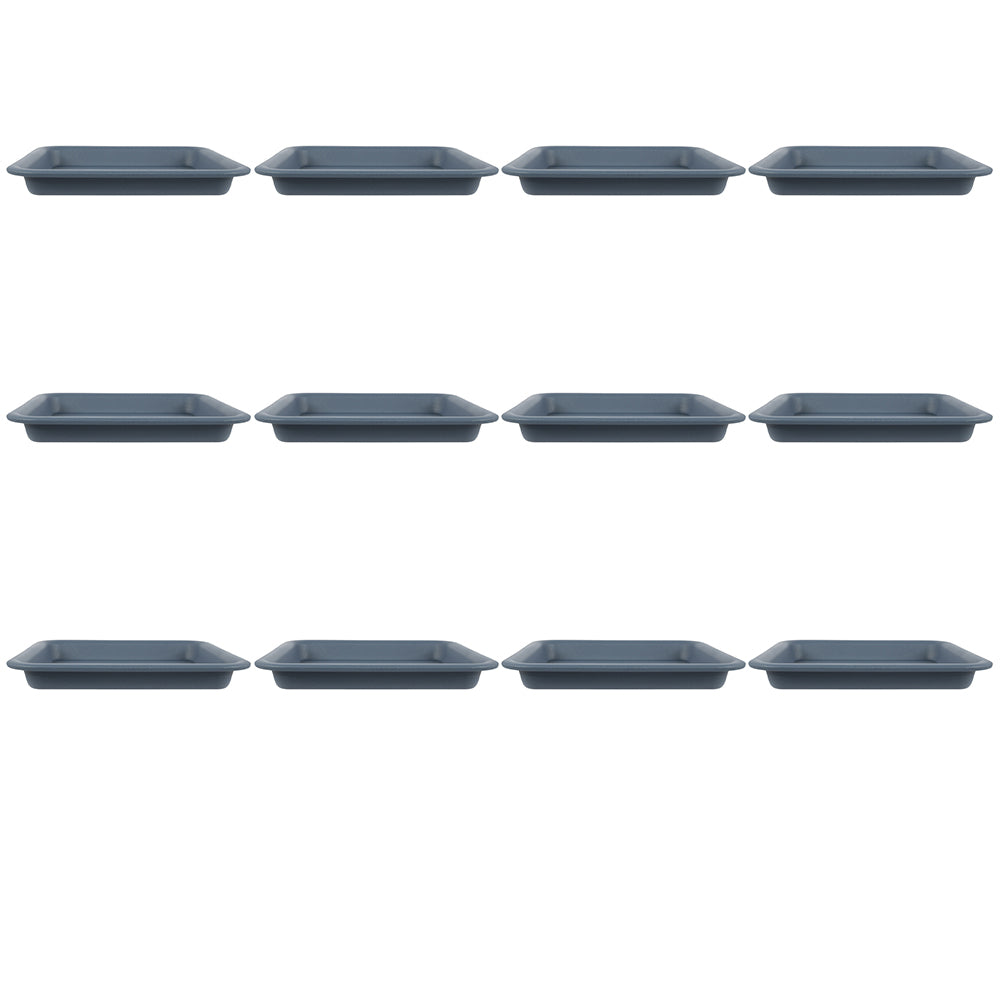 Homeleisure Balconia Square Indoor/Outdoor Plant Saucer For 25cm Pot Blue St (12 Pack)