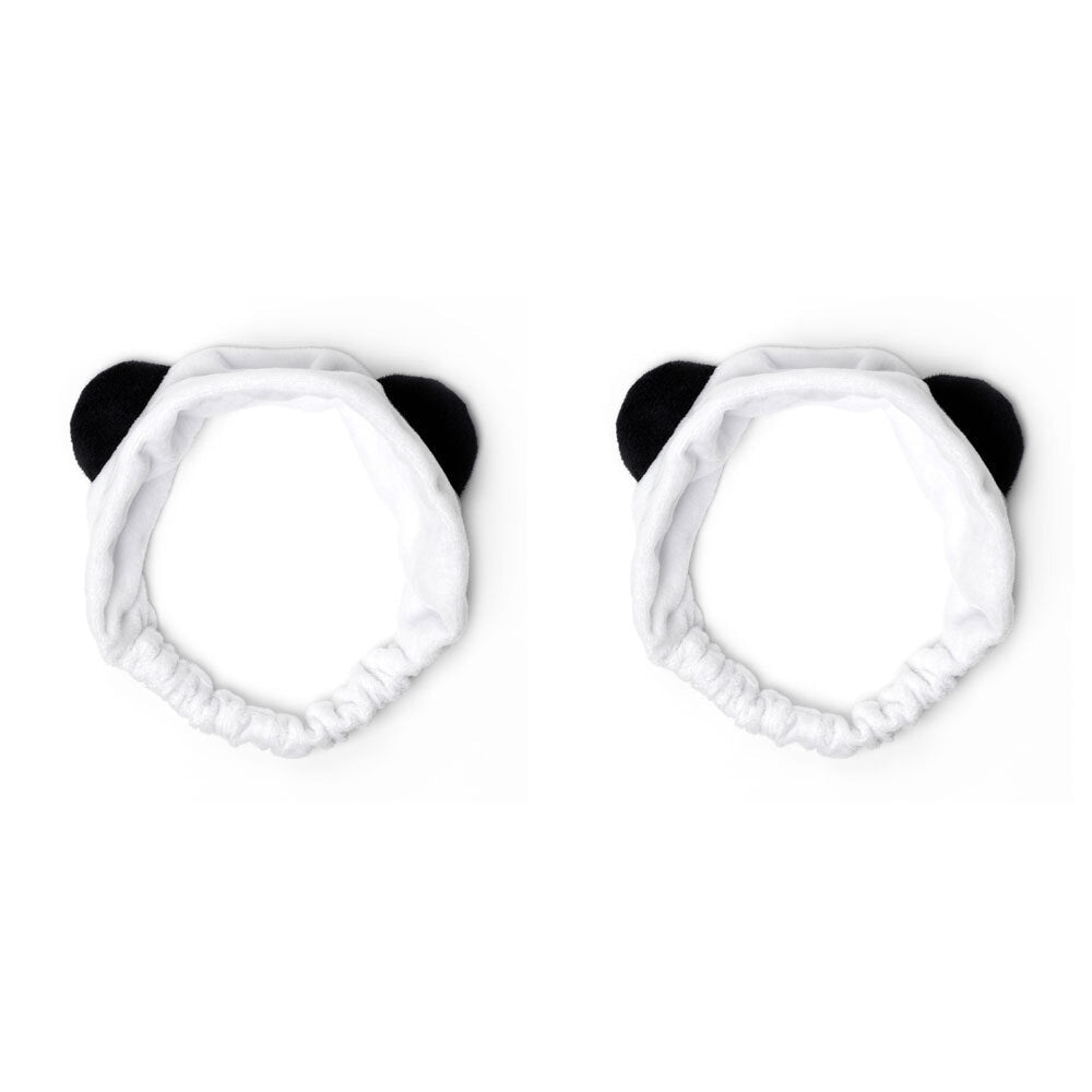 Legami Girls Headband Makeup/Shower Head Band Hairband One-Size Me Time Panda (2 Pack)