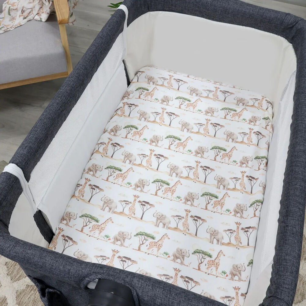 Bubba Blue Bamboo Adventure Jersey Bedside Sleeper Fitted Sheets 54x88cm (2 Pieces) — image 3