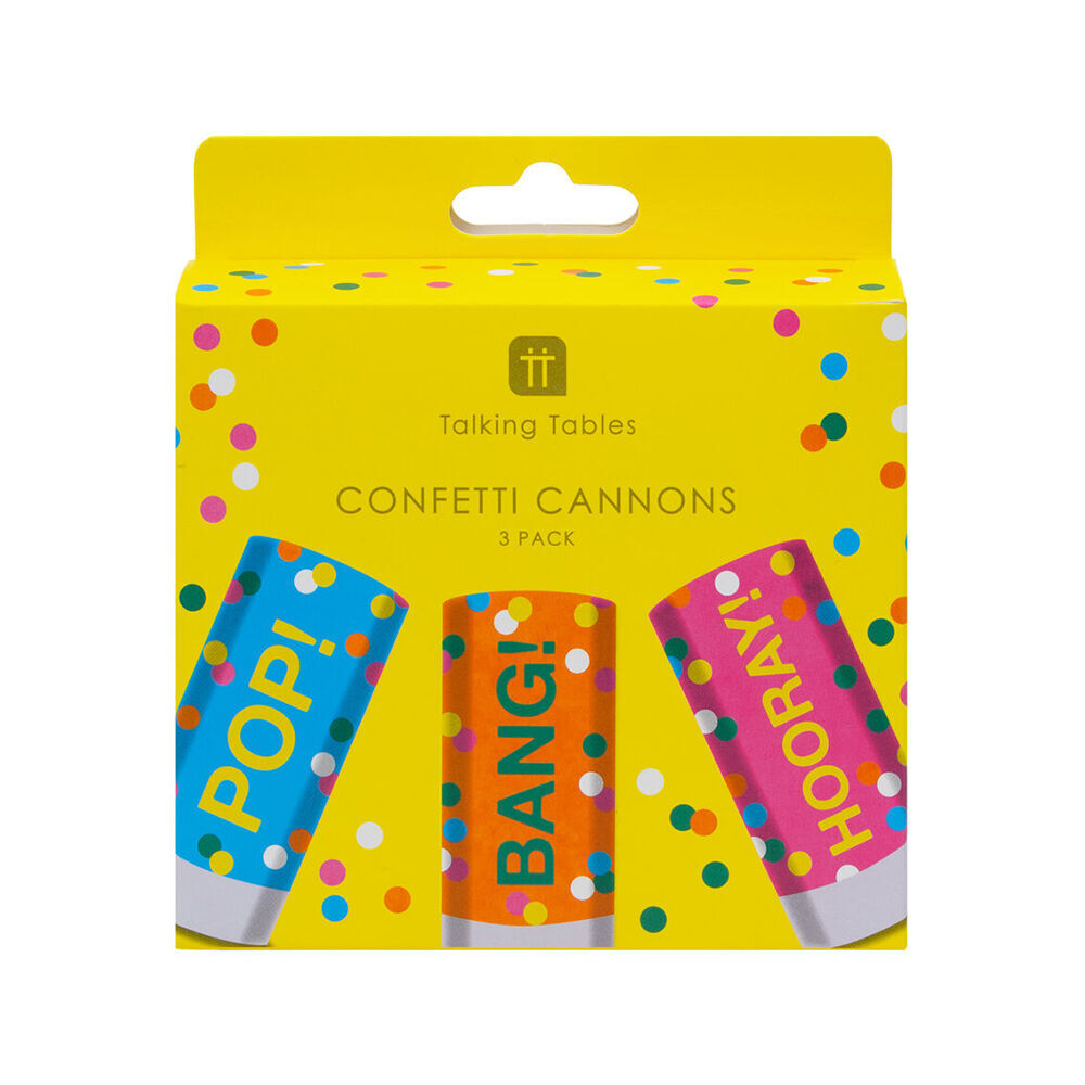 Talking Tables 3pc Talking Tables Confetti Canon Birthday Brights Party Decoration (2 Pack) — image 2