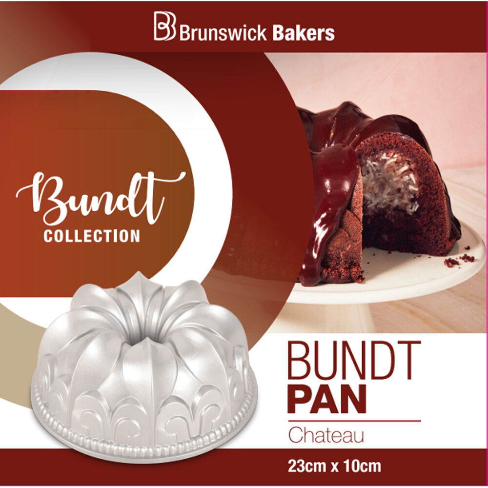 Brunswick Bakers Chateau Cast Bundt Pan Aluminum Non-Stick Bakeware 23x10cm (2 Pack) — image 2