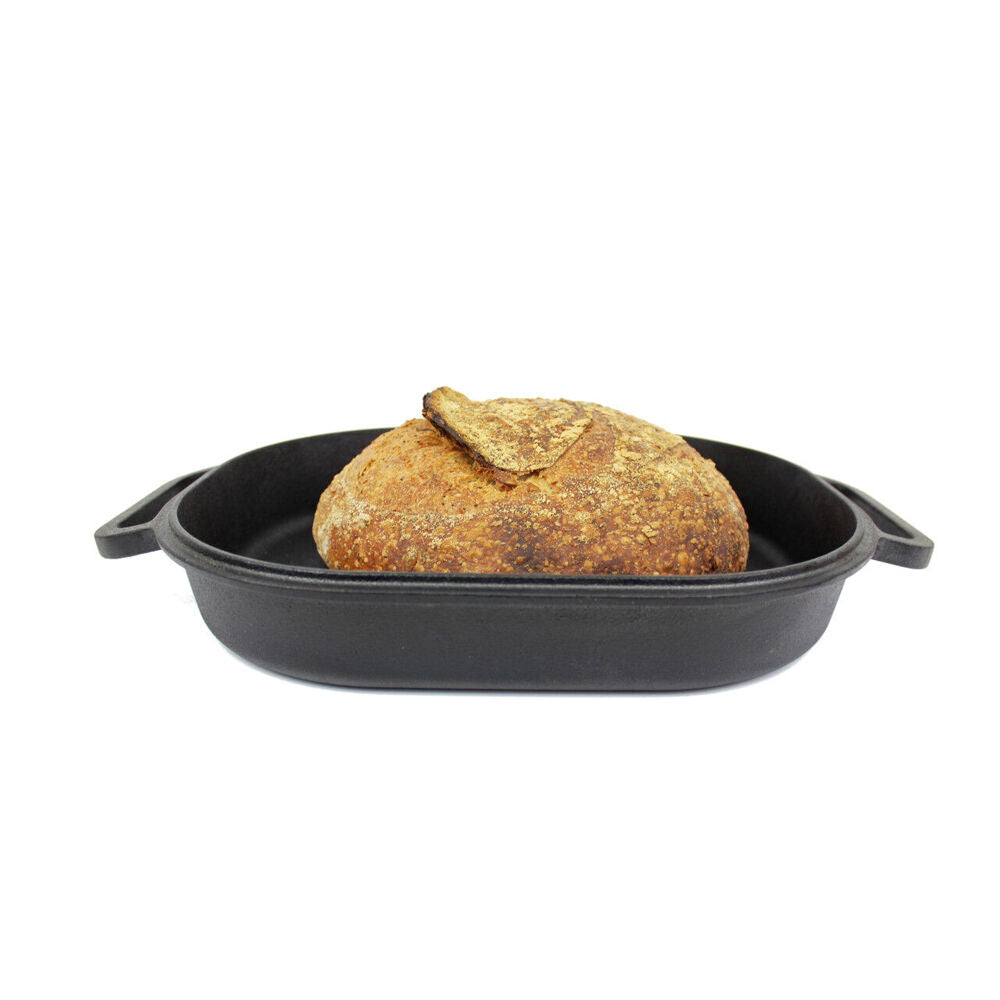 Brunswick Bakers Pre-seasoned Cast Iron Bread/Loaf Baking Pan 39x26cm Black — image 4
