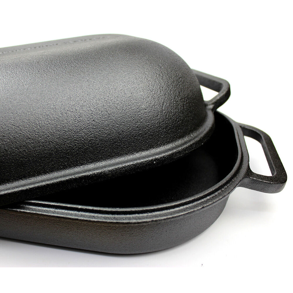 Brunswick Bakers Pre-seasoned Cast Iron Bread/Loaf Baking Pan 39x26cm Black — image 6