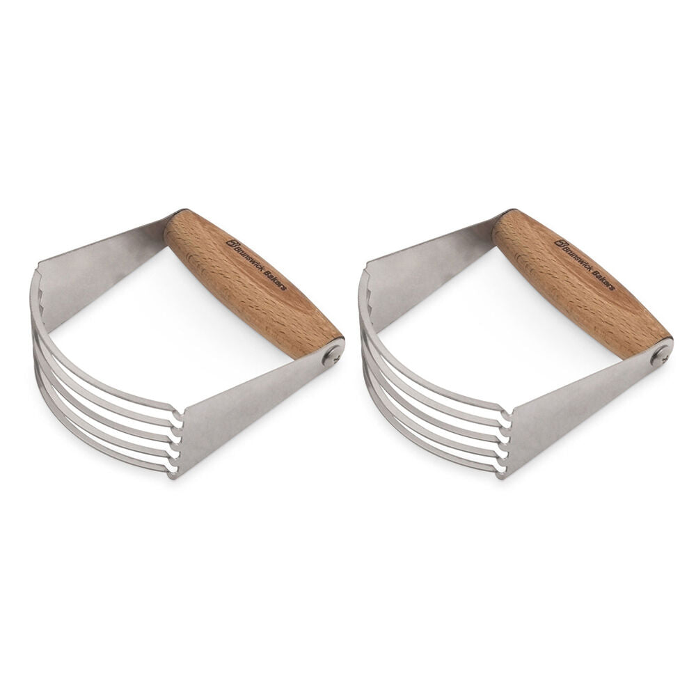 Brunswick Bakers Stainless Steel 5-Blades Pastry Cutter/ Blender Baking Tool (2 Pack)