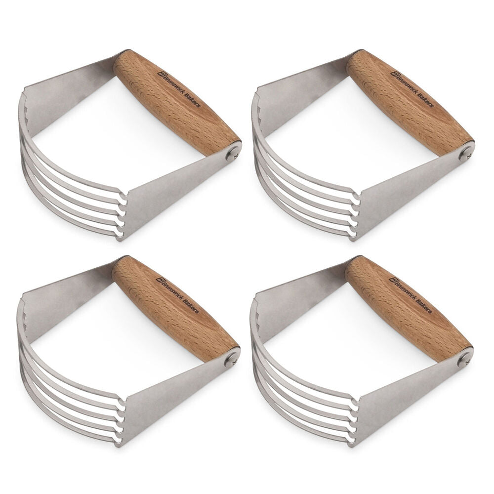 Brunswick Bakers Stainless Steel 5-Blades Pastry Cutter/ Blender Baking Tool (4 Pack)