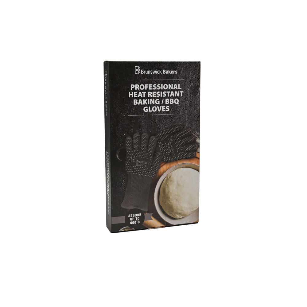 Brunswick Bakers Professional Heat Resistant Baking/BBQ Gloves MED Black — image 2
