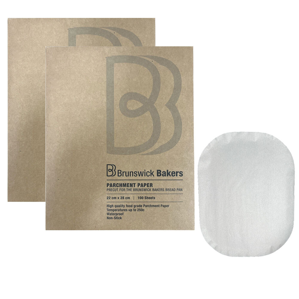 Brunswick Bakers Non-Stick Parchment Paper 100 sheets Waterproof 22x28cm (2 Pack)