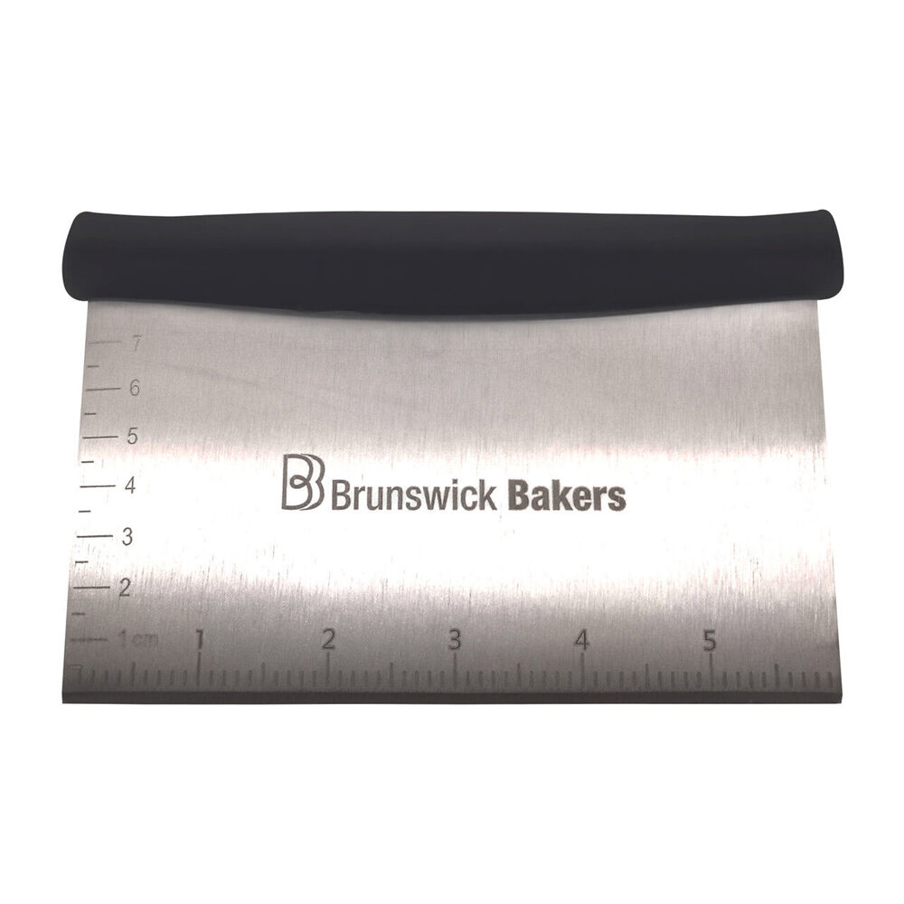 Brunswick Bakers Stainless Steel Dough Scraper w/ Handle 16x10cm Baking Tool (3 Pack) — image 2