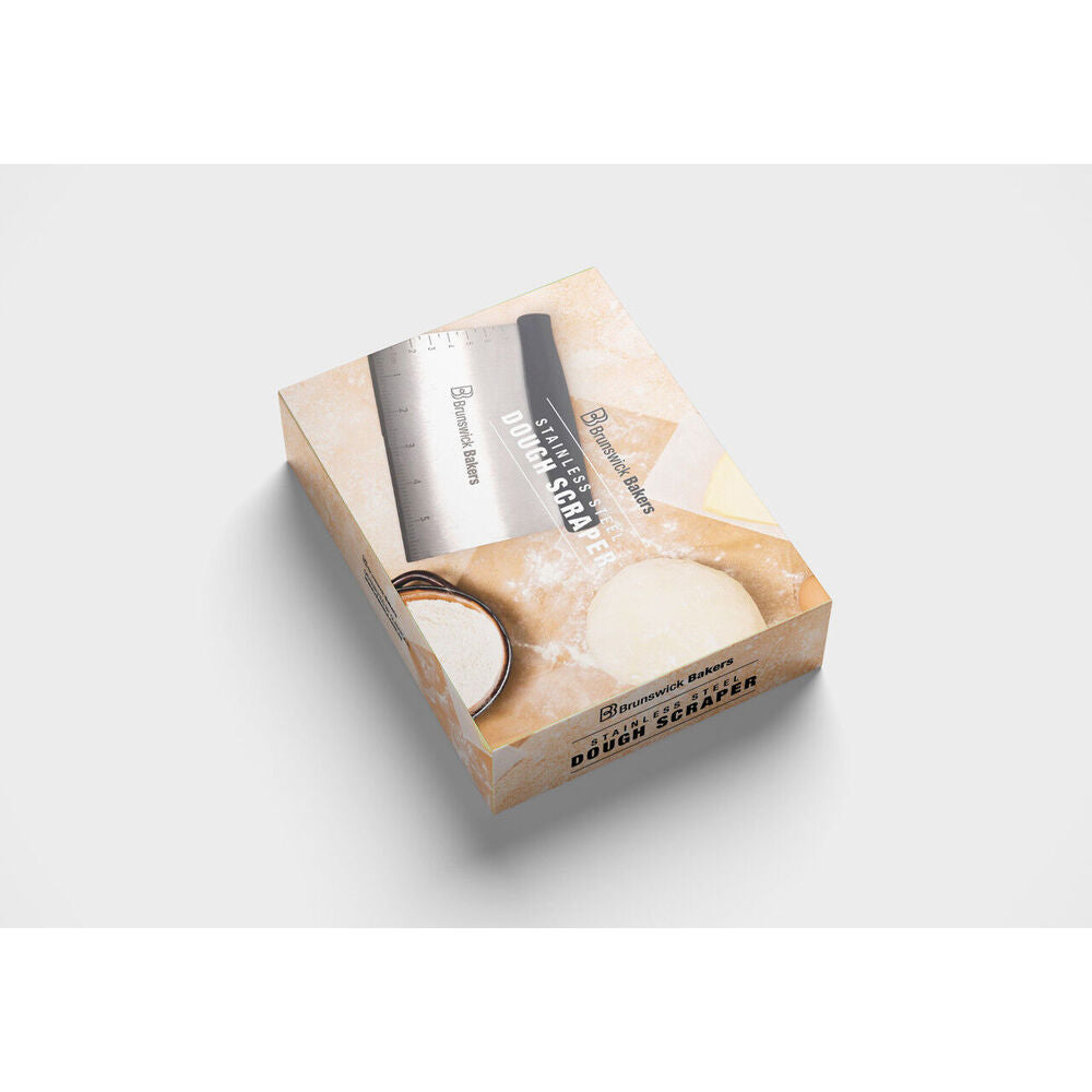 Brunswick Bakers Stainless Steel Dough Scraper w/ Handle 16x10cm Baking Tool — image 3