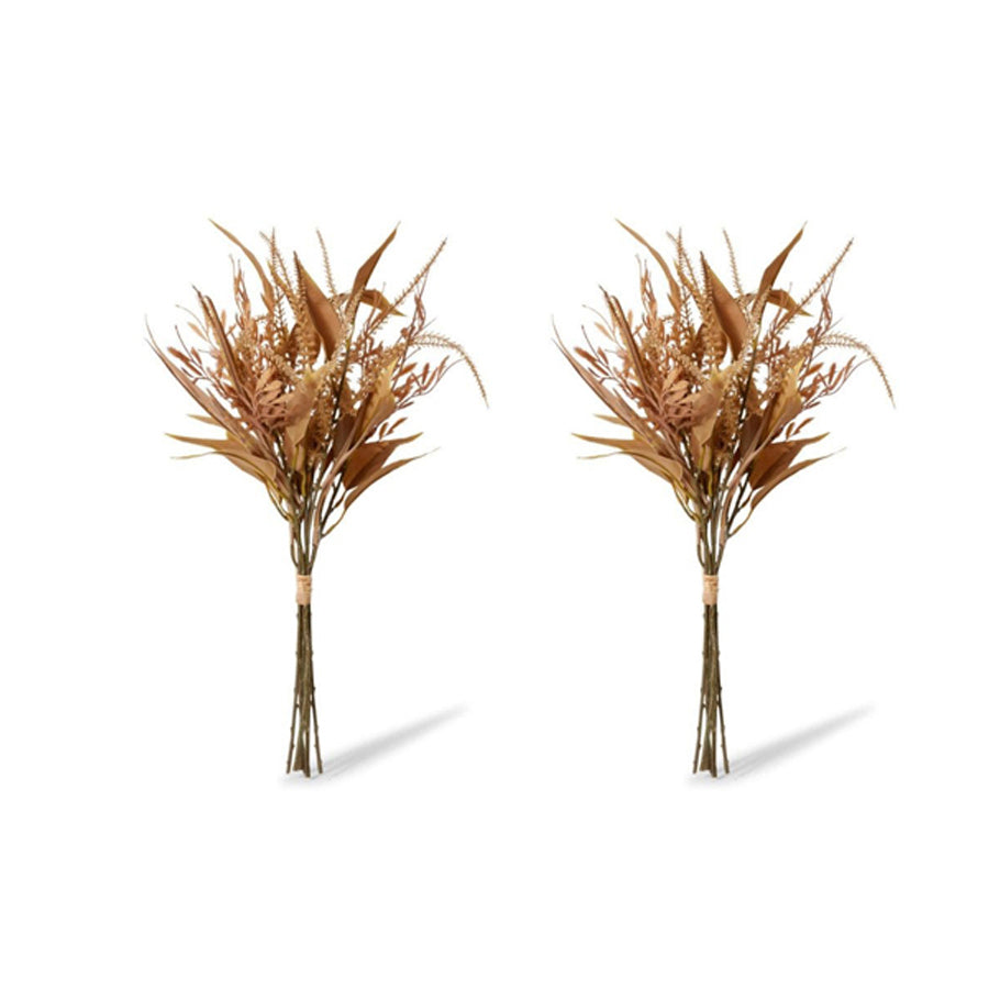 E Style Artificial 50cm Plastic Native Foliage Deco Bundle - Natural (2 Pack)