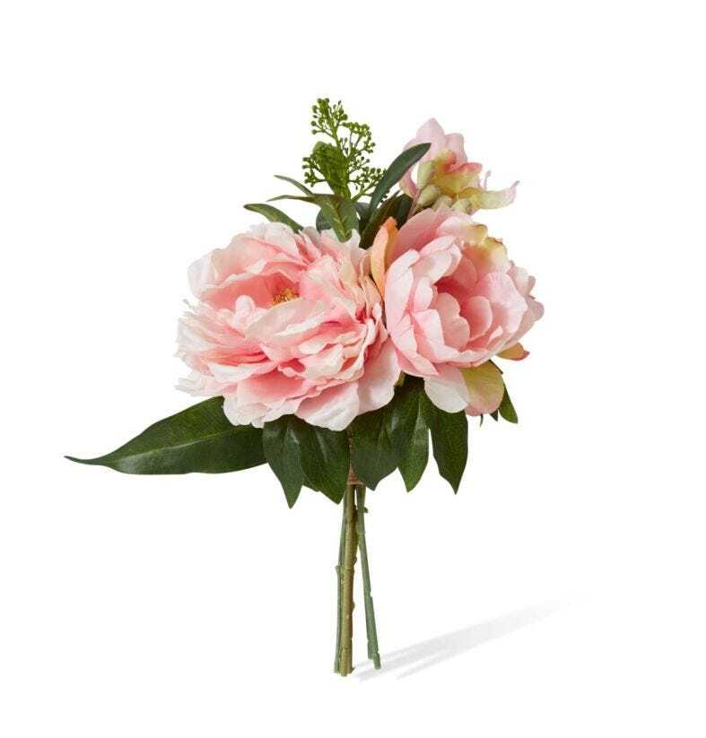 E Style 33cm Plastic Peony Sophia Bouquet Artifical Faux Flower Decor Pink