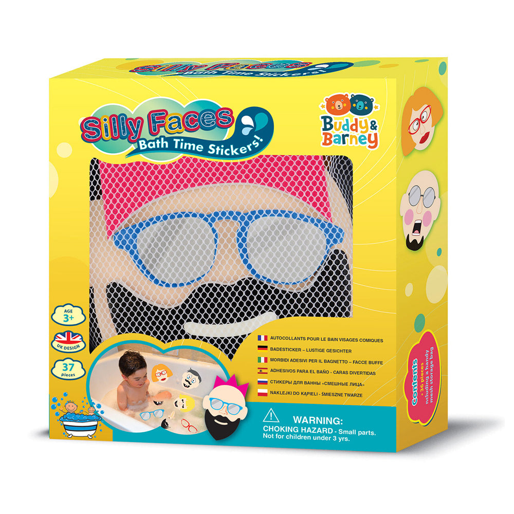 Buddy & Barney Bath Time Stickers Silly Faces Kids/Children Fun Play Toy 3y+