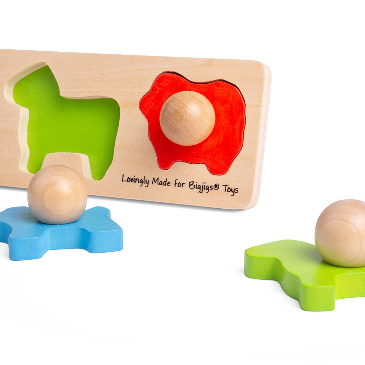 Bigjigs Toys Animal Matching Board Kids/Children Wooden Educational Toy 12m+ (6 Pieces) — image 2