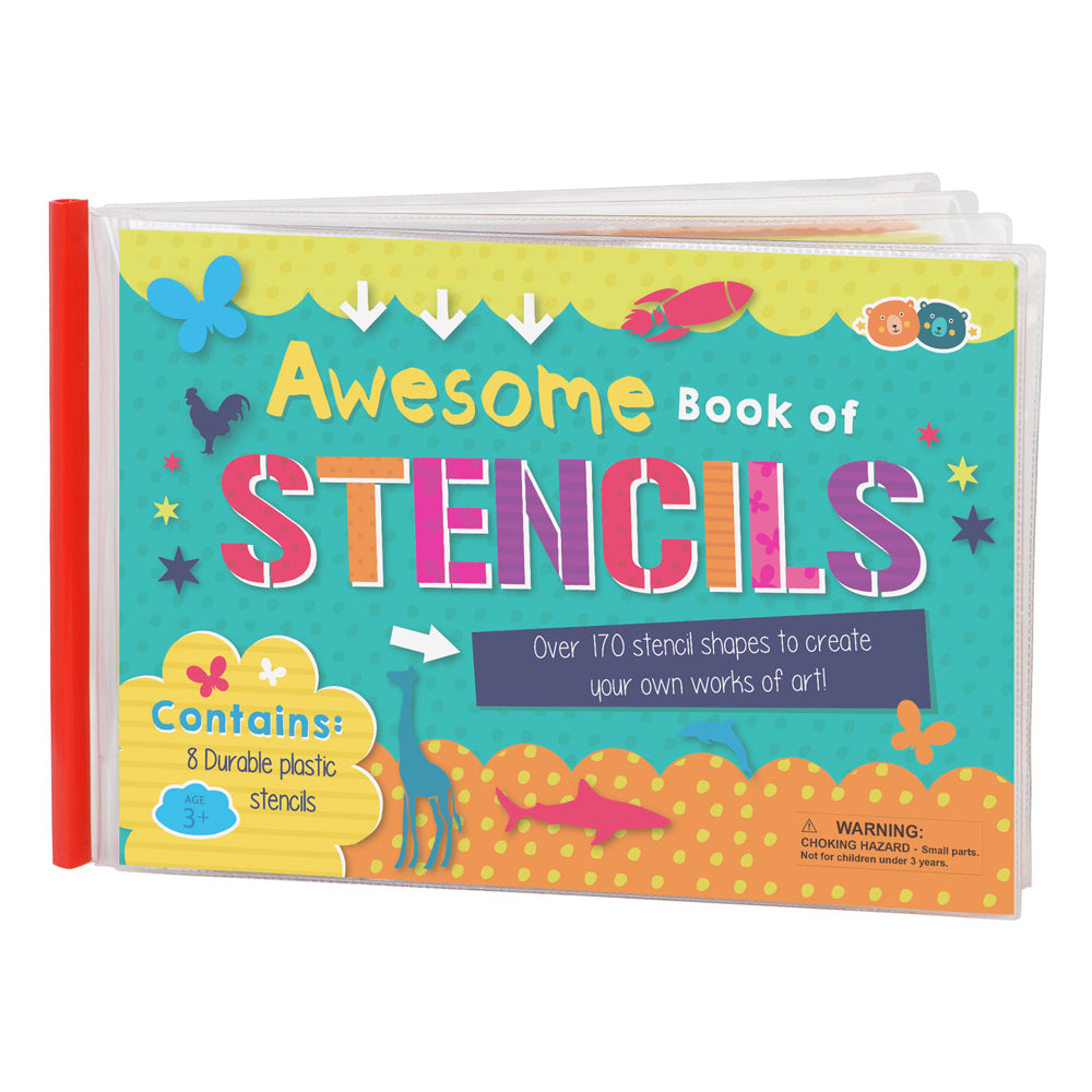 Unbranded Awesome Book Of Stencils Kids/Children Craft Art Drawing/Writing Toy 3y+ (8 Pieces)