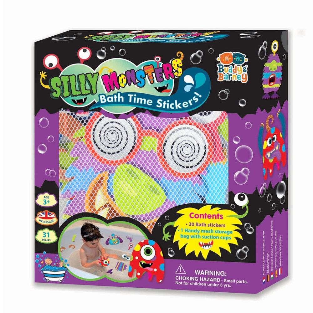 Bath Time Creative Stickers Silly Monsters w/ Storage Bag Kids/Children 3y+ (31 Pieces)