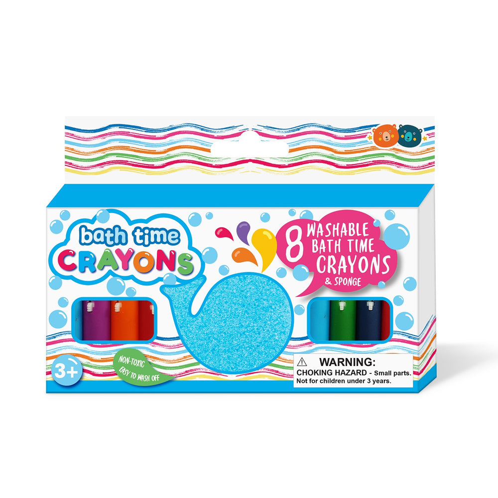 Bath Time Washable Crayons w/ Sponge Kids/Children Writing/Drawing Pen 3y+ (8 Pieces)