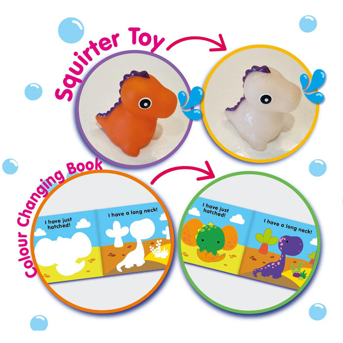 Buddy & Barney Magic Colour Changing Bath Book & Toy Dinosaur Kids Fun Play 1y+ — image 2