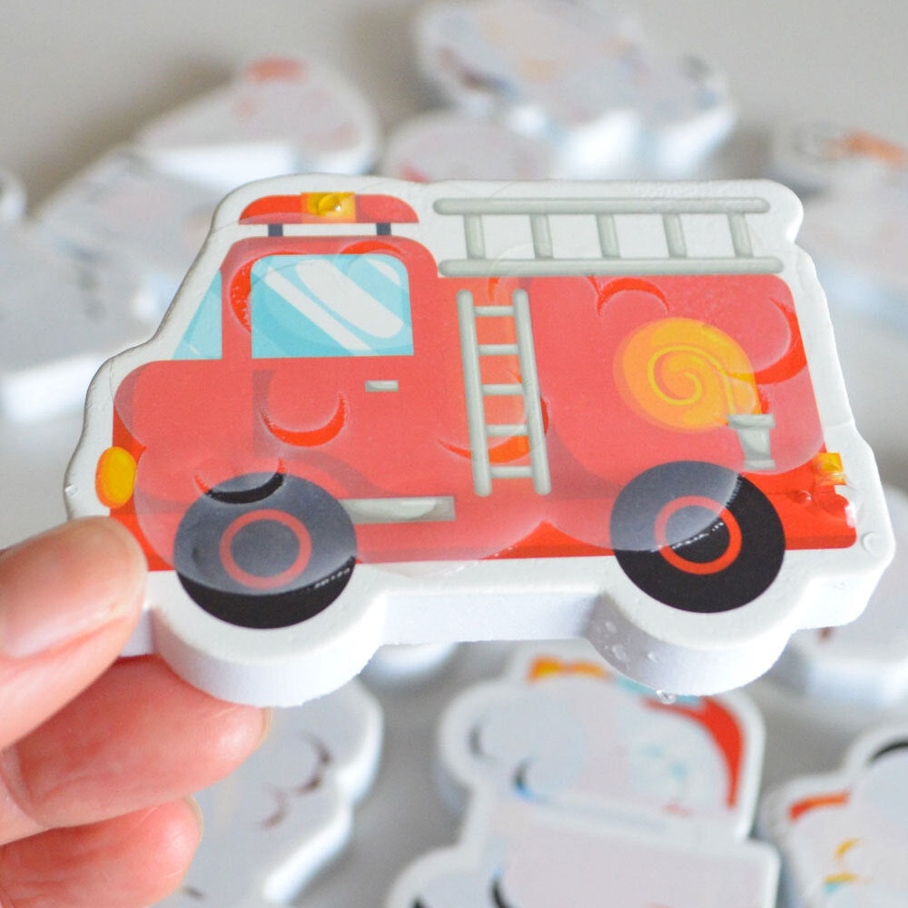 Buddy & Barney Colour Changing Kids/Childrens Bath Stickers - Mucky Trucks 1+ — image 3