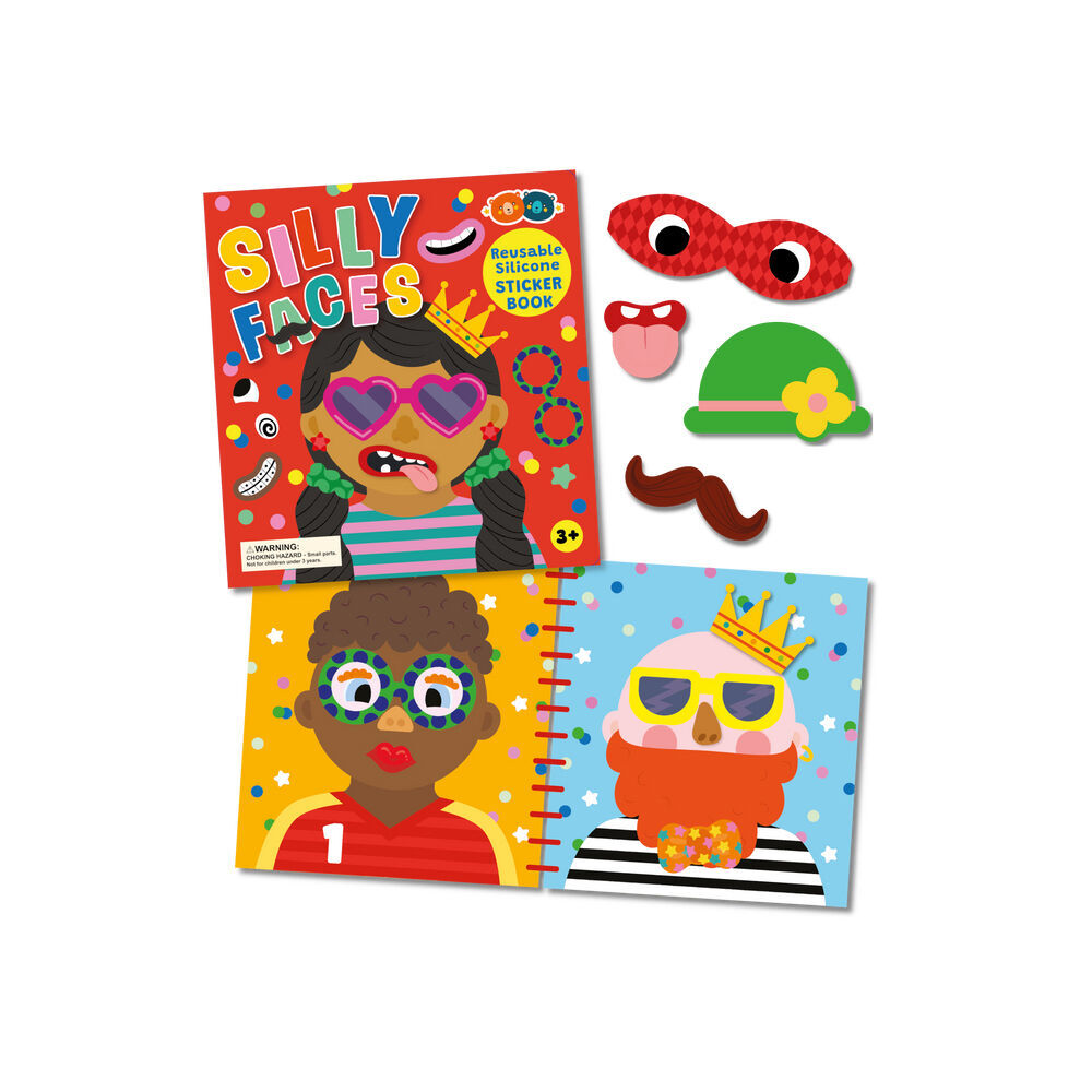 Buddy & Barney Reusable Silicone Sticker Book Silly Faces & Animals 3y+ (2 Pieces) — image 3