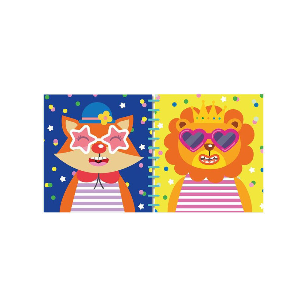 Buddy & Barney Reusable Silicone Sticker Book Silly Faces & Animals 3y+ (2 Pieces) — image 5