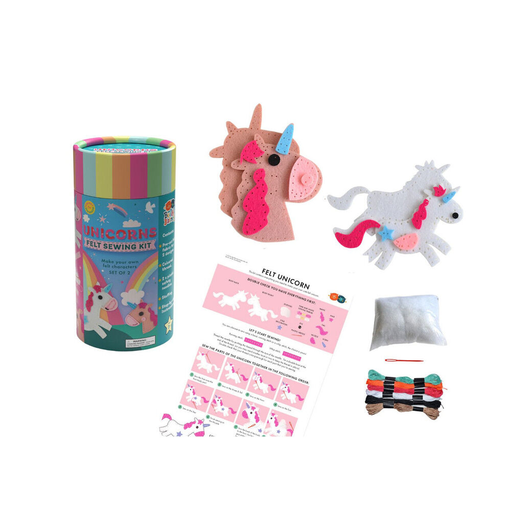 Buddy & Barney Felt Sewing Kids Craft Kit in Tube Unicorns Set of 2 3y+ — image 2