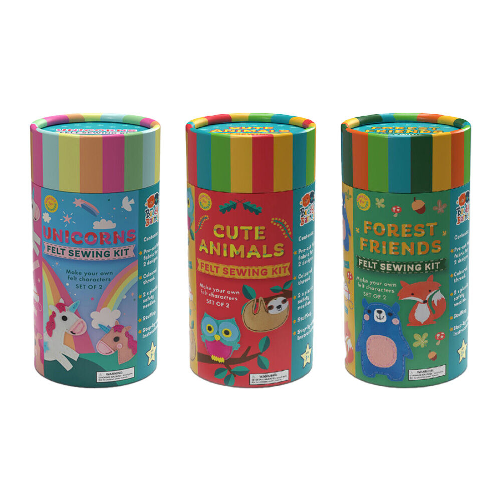 Buddy & Barney Felt Sewing Kit Unicorns/Cute Animals/Forest Friends 3y+ (3 Pieces)