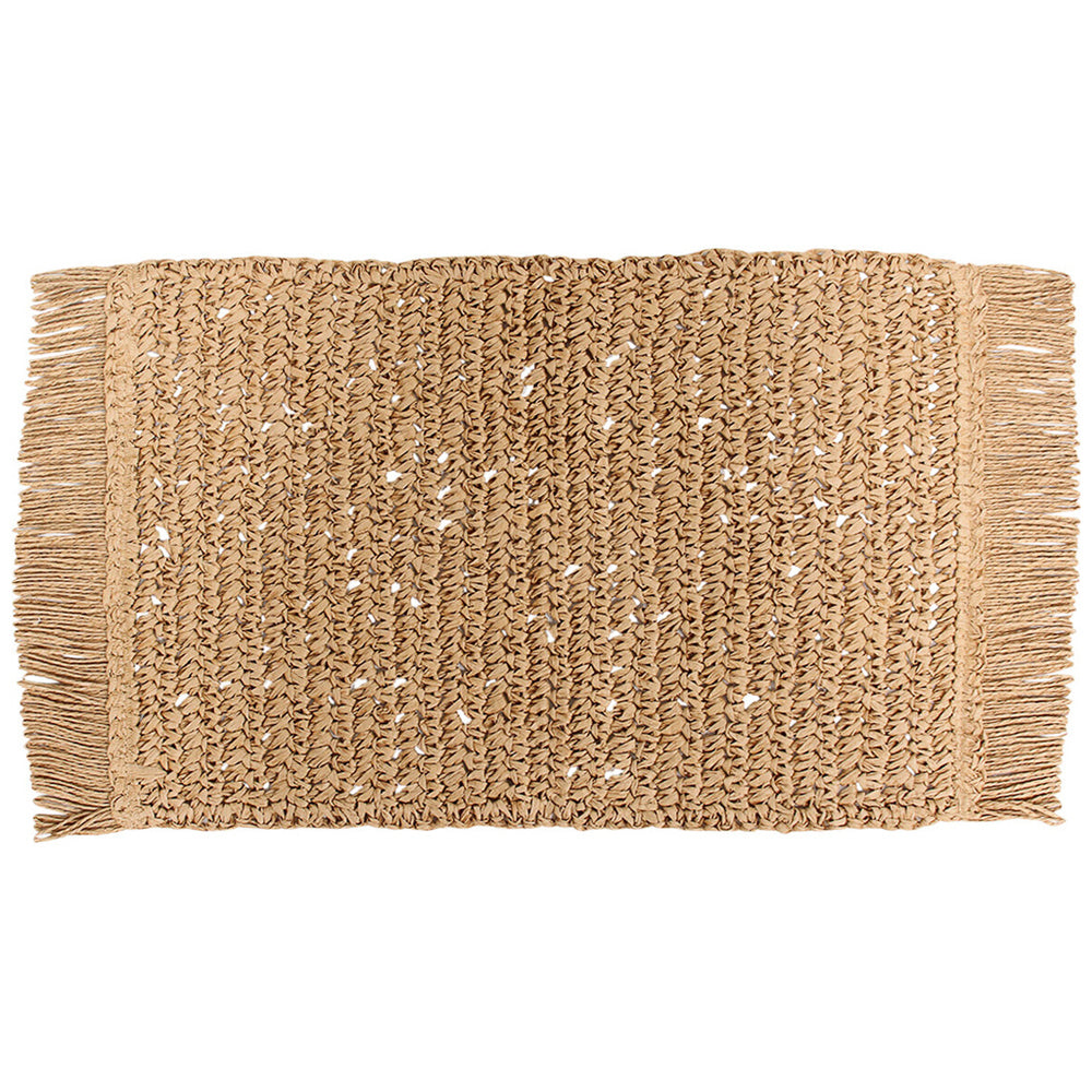 LVD Placemat Fringe Natural Decorative Home Kitchen Tabletop Decor 45x30cm