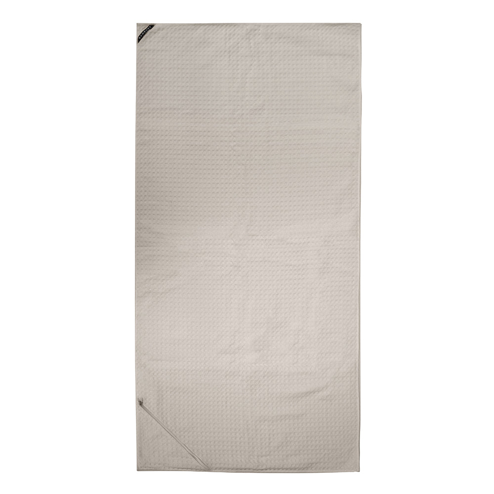 Bambury Matrix Workout Microfibre Gym Towel Large Stone 60 x 120cm Knitted