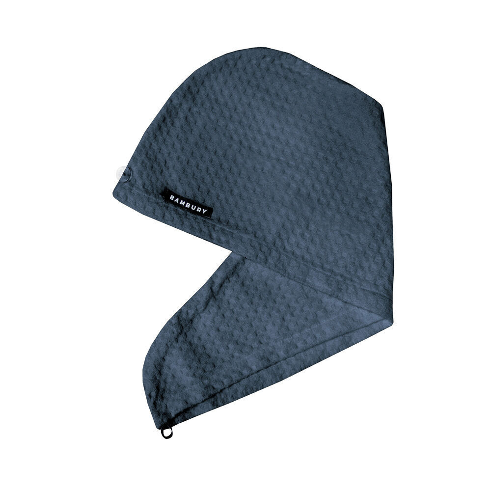 Bambury Matrix Microfibre Hair Wrap Absorbent Towel 65x25cm Denim (2 Pack) — image 2