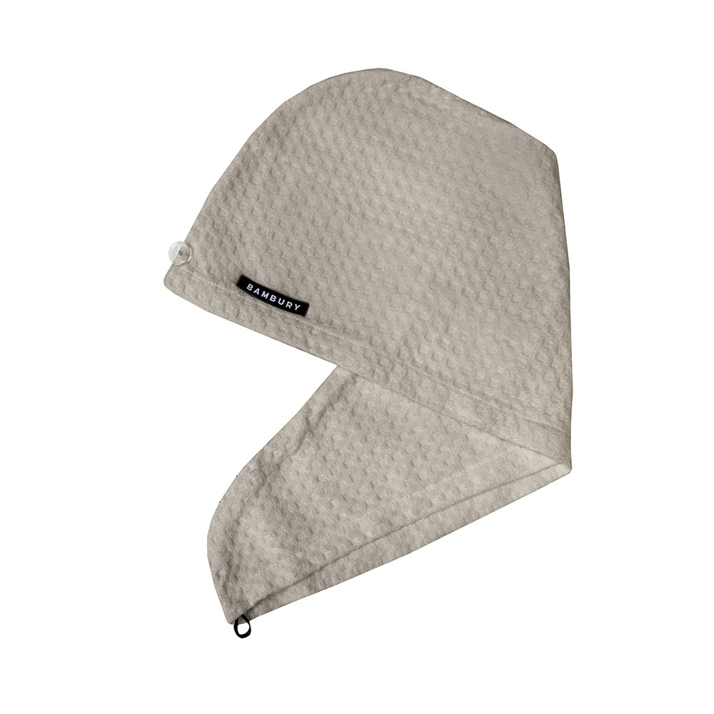 Bambury Home Living soft Matrix Microfibre Hair Wrap Stone Knitted 65 x 25cm